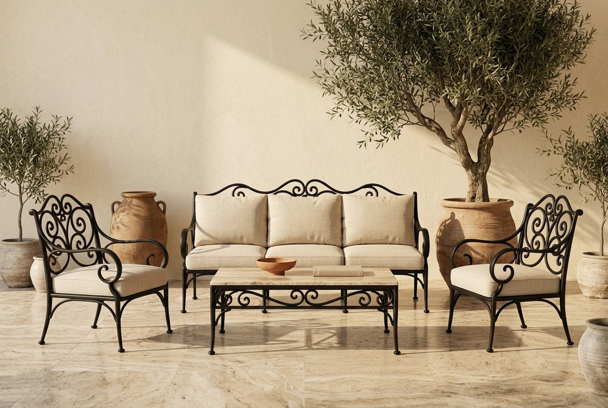 Salon complet en fer forgé sur mesure