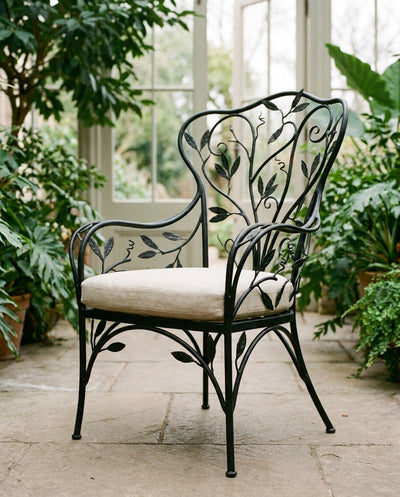 Fauteuil Botanica — fer forgé végétal