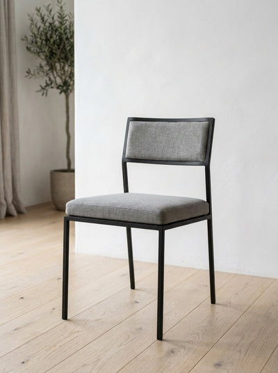 Chaise de repas Épure — fer forgé